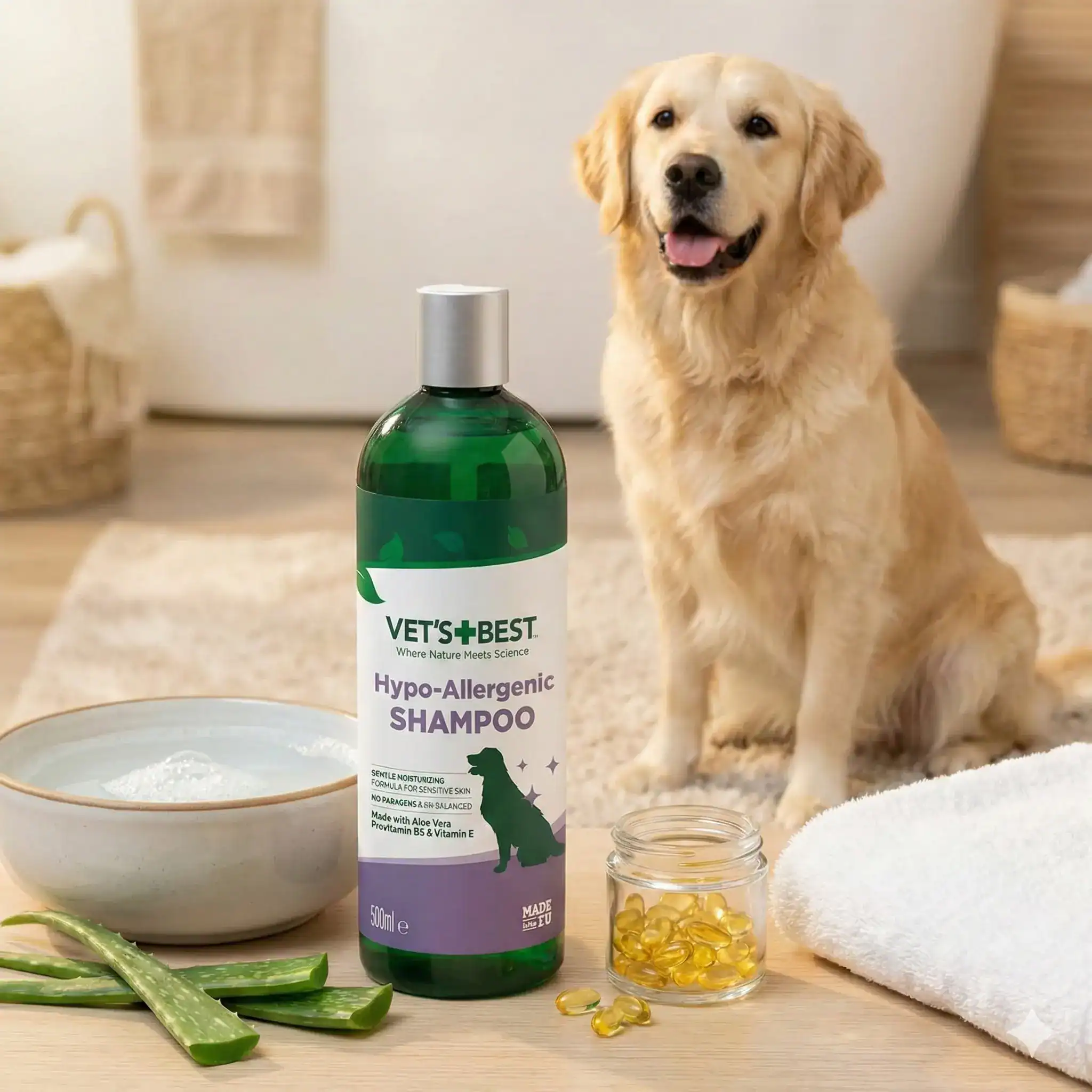 Vet's Best Hypo-Allergenic Dog Shampoo for Sensitive Skin