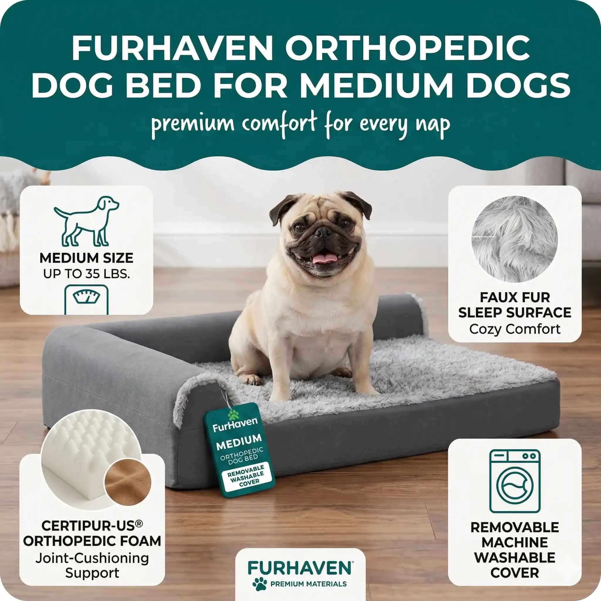 FurHaven Orthopedic Dog Bed Medium