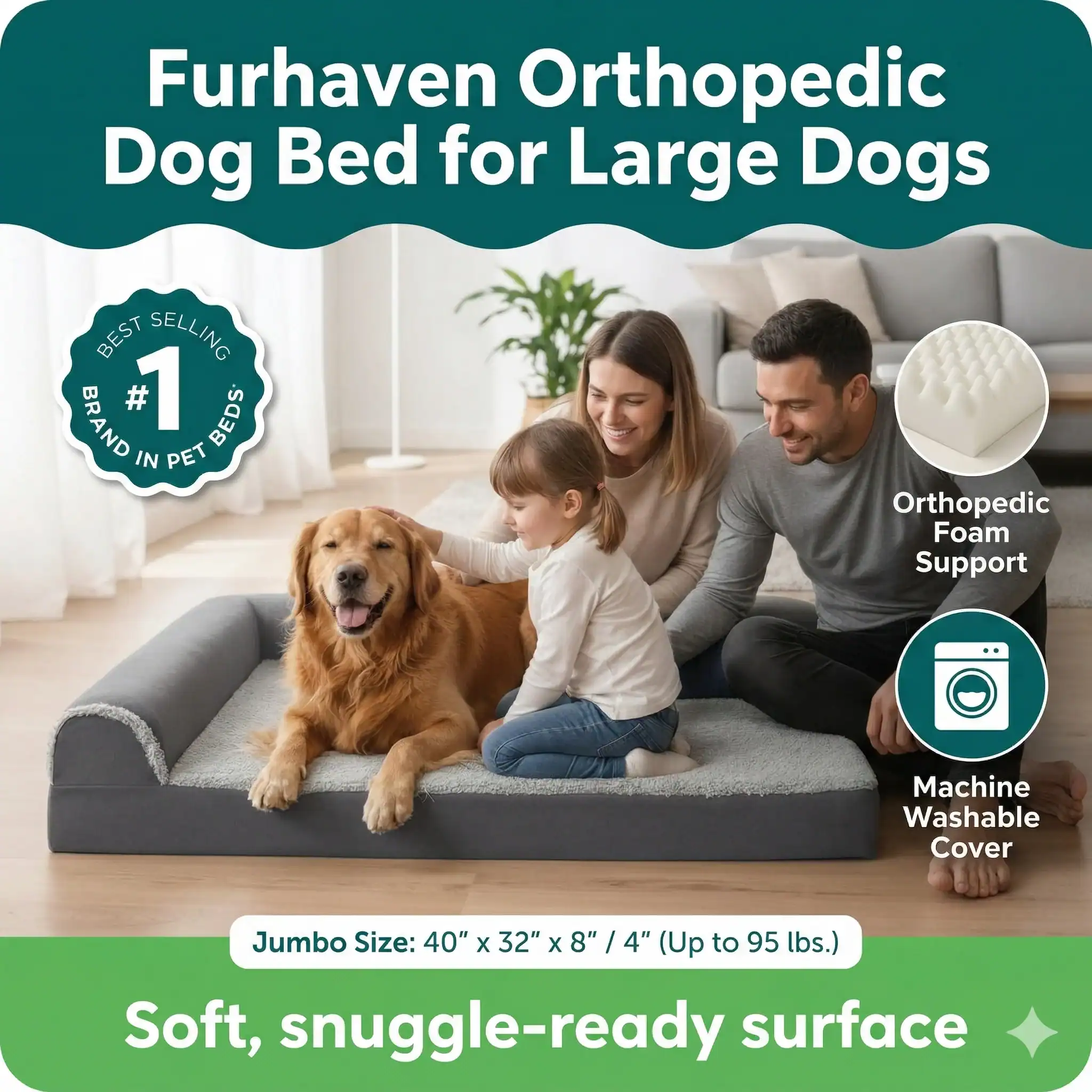 FurHaven Orthopedic Dog Bed