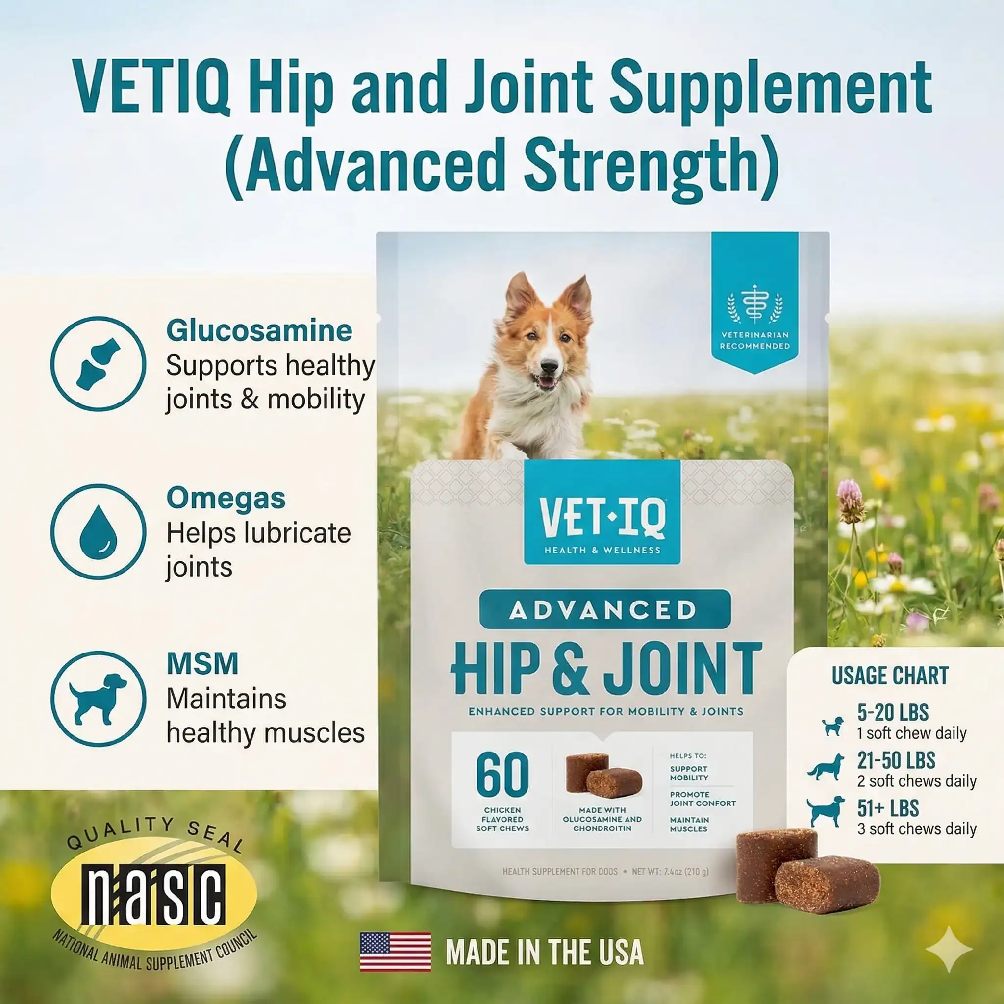 VETIQ Hip and Joint Advanced Strength