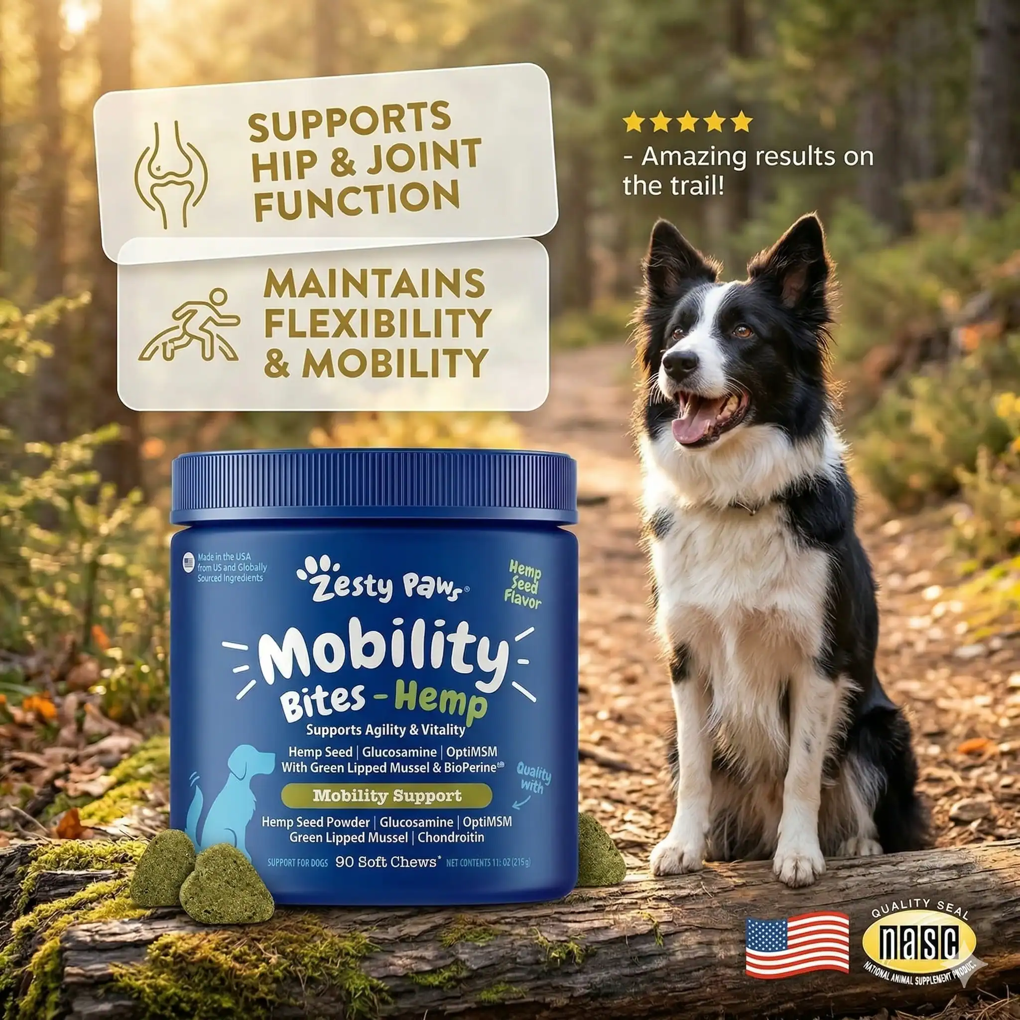 Zesty Paws Mobility Bites Hemp
