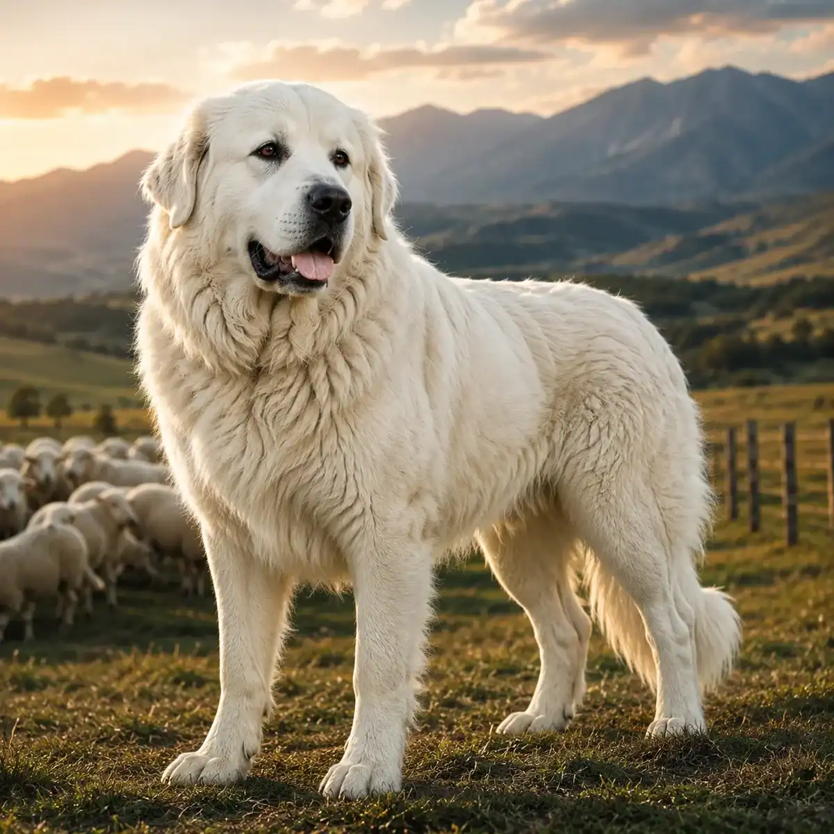 Great Pyrenees, a big fluffy dog breed