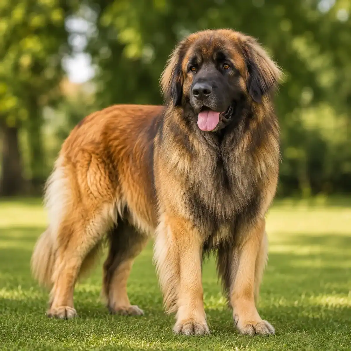 Leonberger, a big fluffy dog breed