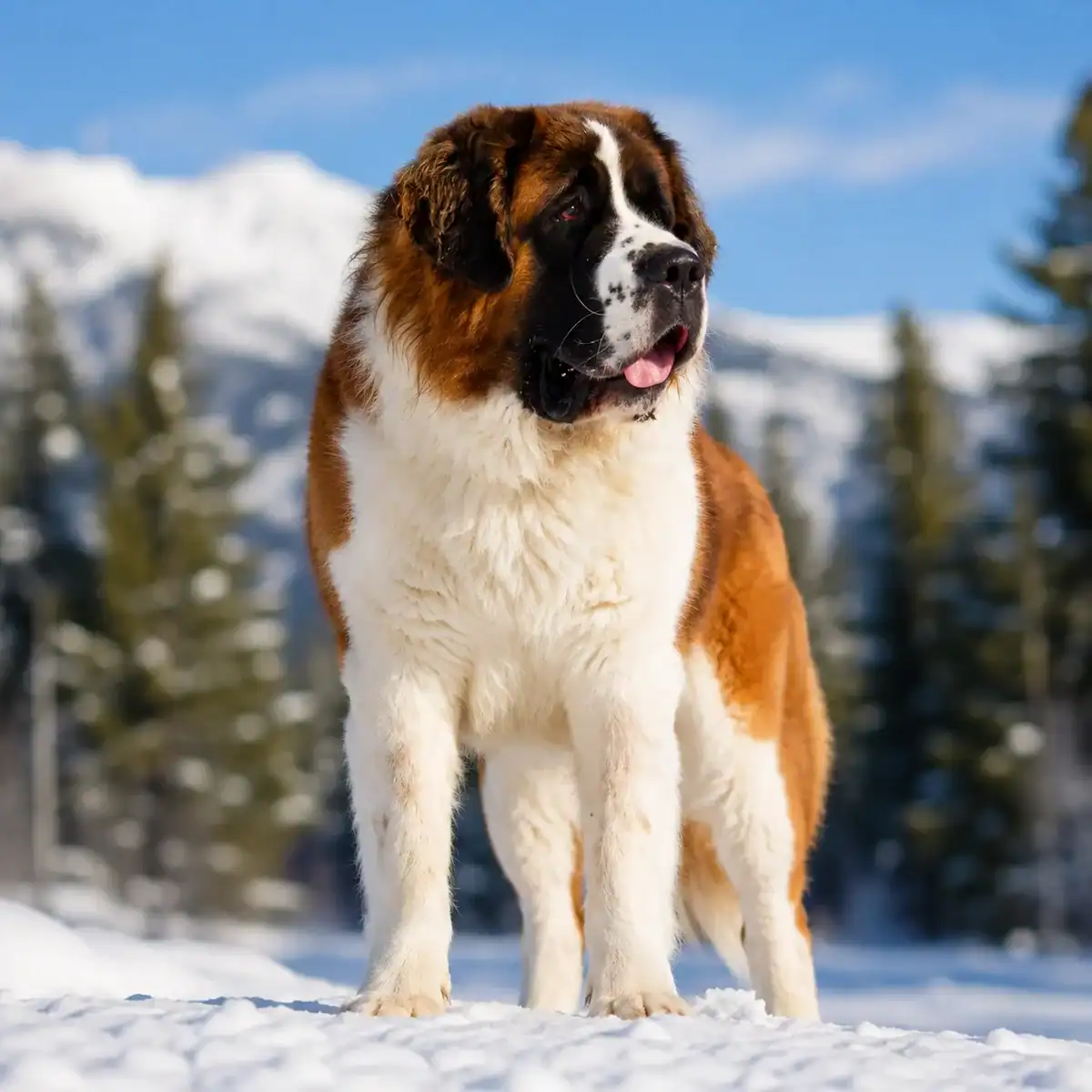 Saint Bernard, a big fluffy dog breed