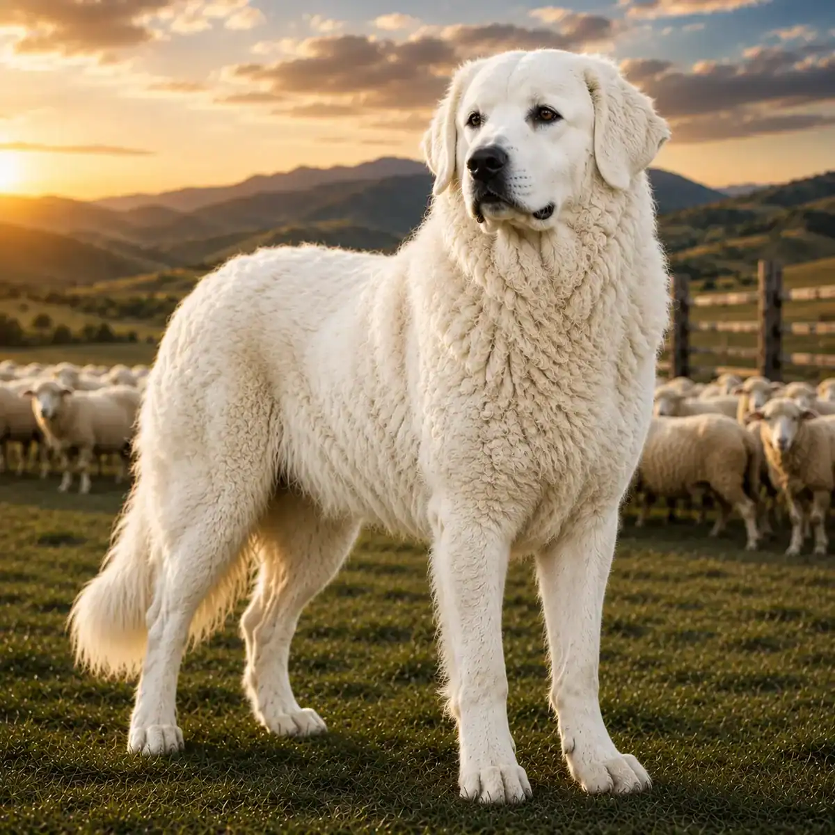 Kuvasz, a livestock guardian dog breed
