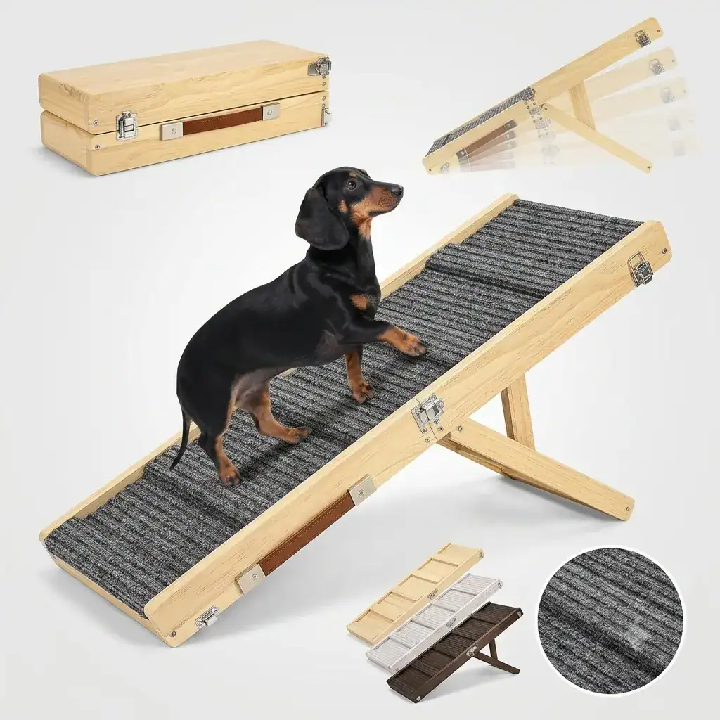 Pawaboo foldable small dog ramp for a couch