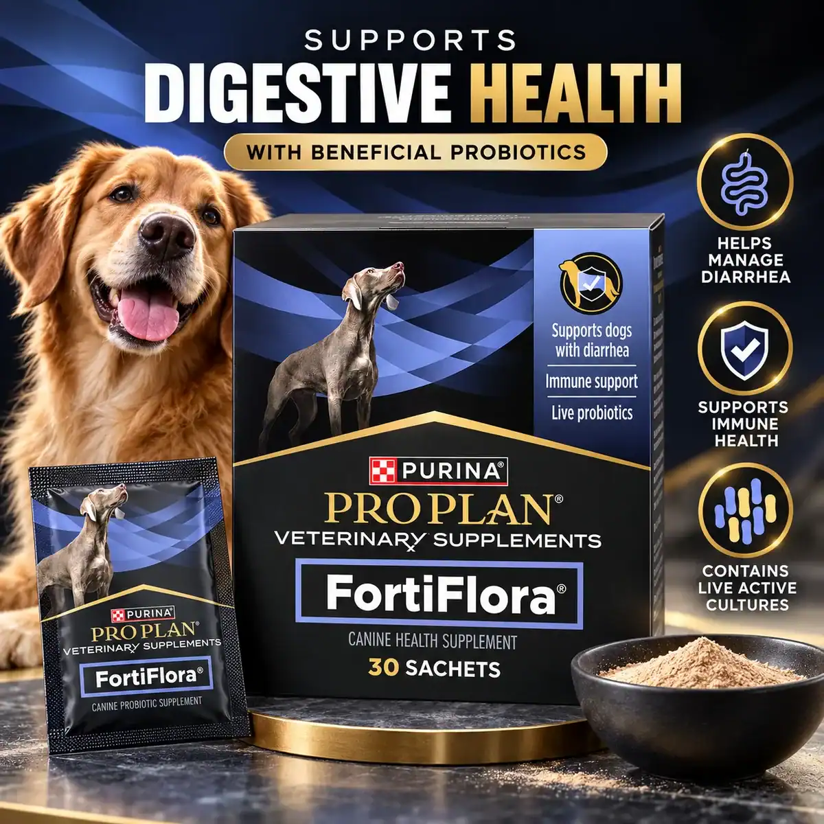 Purina Pro Plan Veterinary Supplements FortiFlora Dog Probiotic Supplement